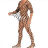 MenSexyWear Combinaison ouverte Mesh TITANIUM